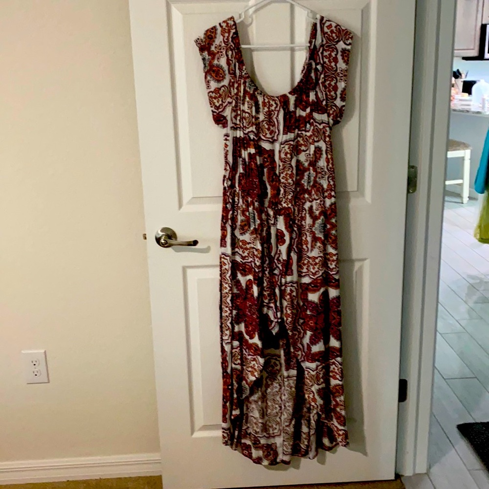 Romper with long back and shorts in the front.